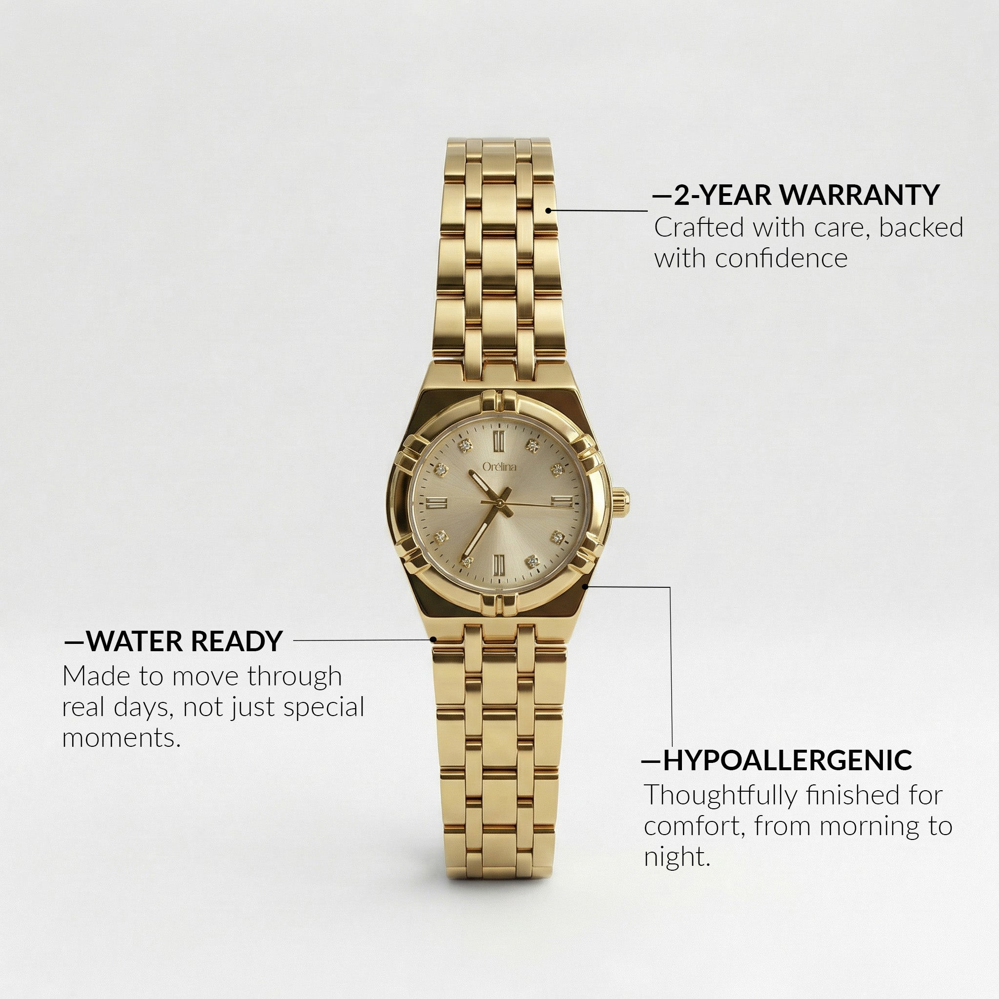 The Elara Watch Champagne