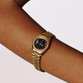 The Luna Watch - Diamond Gold Noir